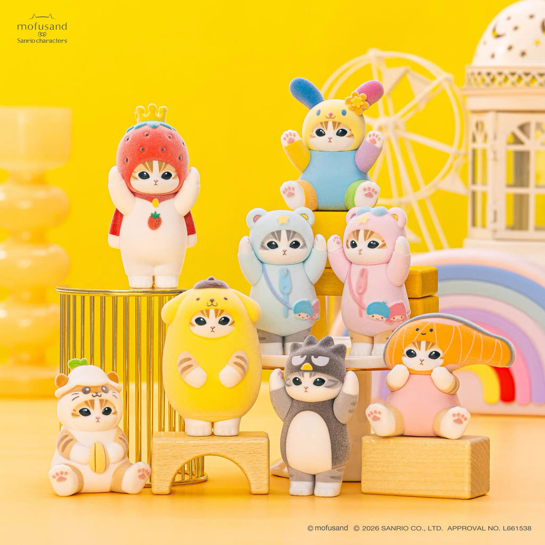 【pre-order】Mofusand｜ Sanrio Characters Mofumofu Flocked Figure Trading Collection Vol.3 mystery bag/blind box/All 8 types｜1pc