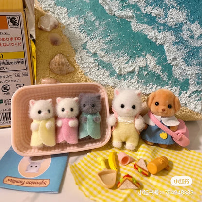 SylvanianFamilies森贝儿家族｜Persian Cat Triplets超萌波斯猫三胞胎宝宝套组/玩具/过家家5458