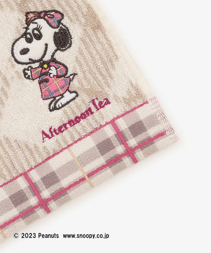 Snoopy｜Afternoon Tea英伦风限定超精美刺绣手帕/小方巾｜縦25.5cm/横25.5cm
