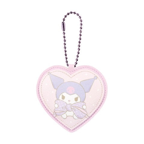 Sanrio｜皮质感角色爱心挂件/挂链｜約84x90x4mm
