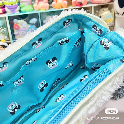 Sanrio｜熊熊换装系列可爱毛茸茸手提包/收纳包/背后有小尾巴/防水满印内里｜约280mm×360mm×130mm