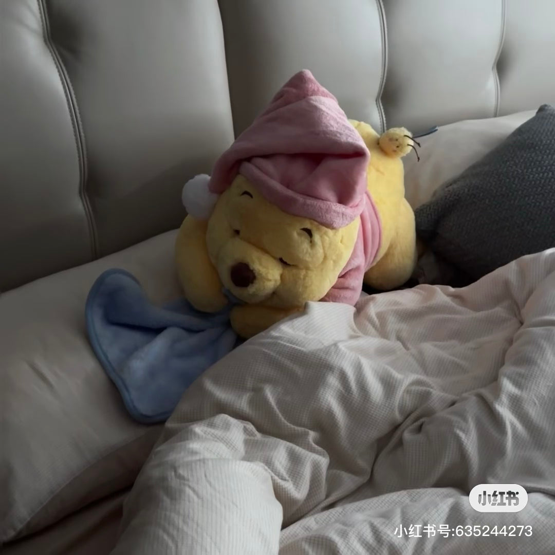 Disney SH｜winnie the pooh居家维尼/晚安睡帽噗噗纸巾套/玩偶