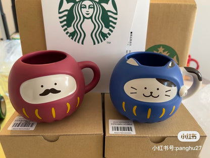 Starbucks日本星巴克｜2024年限定磨砂感达摩杯/马克杯｜296ml