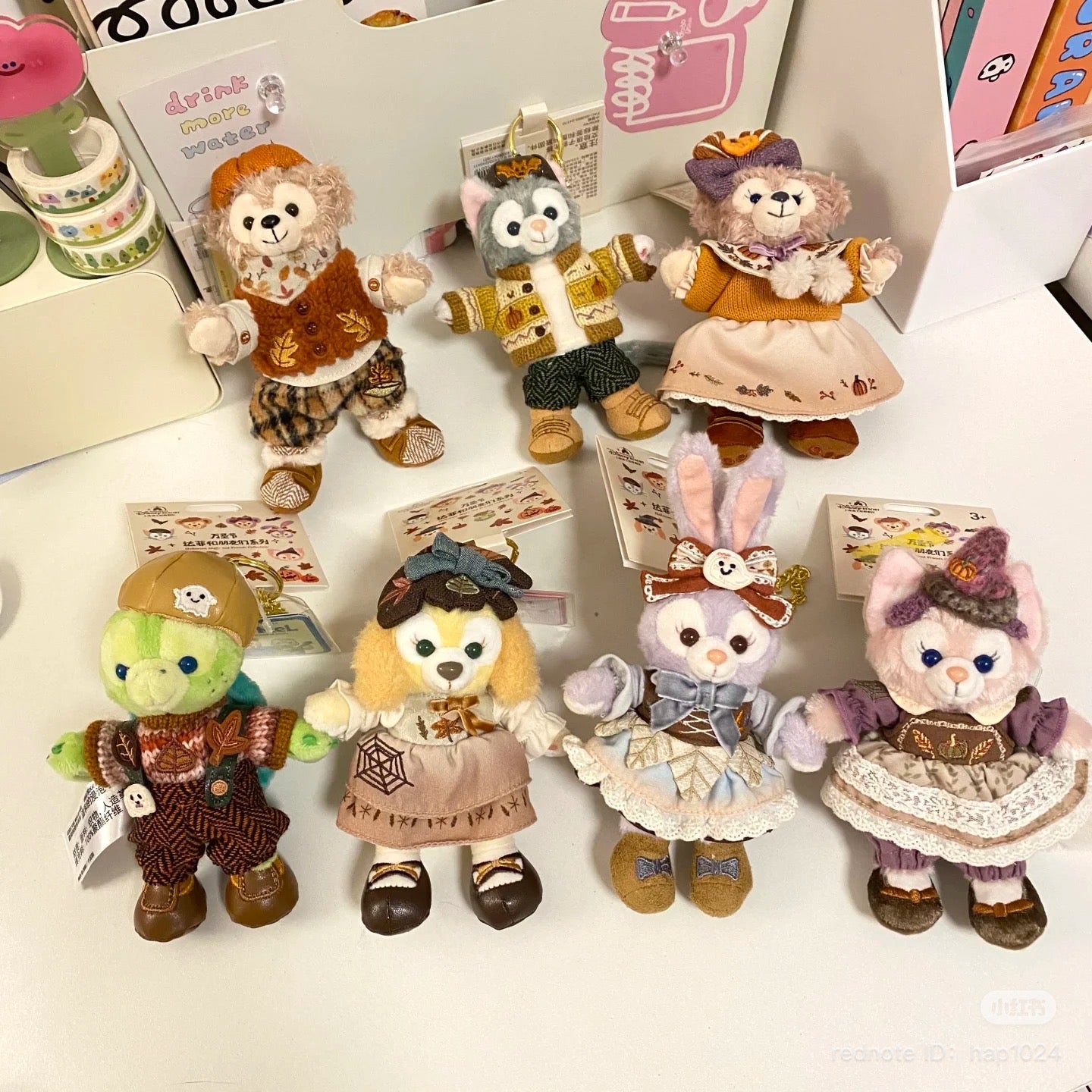 Disney SH｜24 Autumn Plush Dolls keychain/ Mascot holder 2024万圣节限定达菲和朋友们系列毛绒挂件