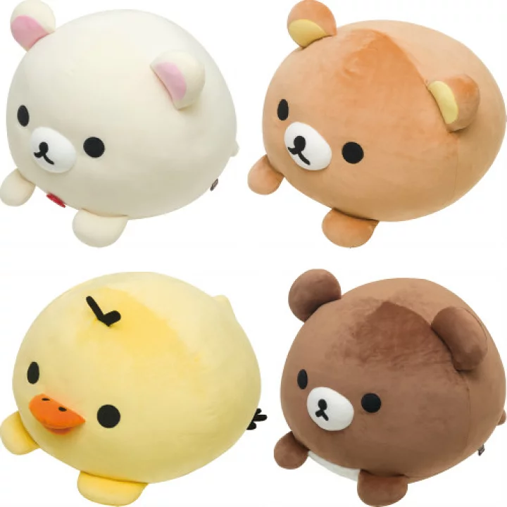 Rilakkuma轻松熊｜San-X Super Mochimochi Daifuku Cushion 超好rua软糯圆滚滚抱枕/靠垫｜约300×400×150mm