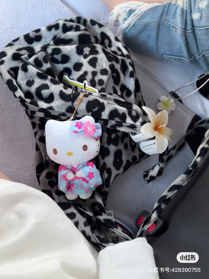 Hello kitty｜Sakura Kimono Mascot Holder /Plush Keychain｜5.5×8×12cm approx.