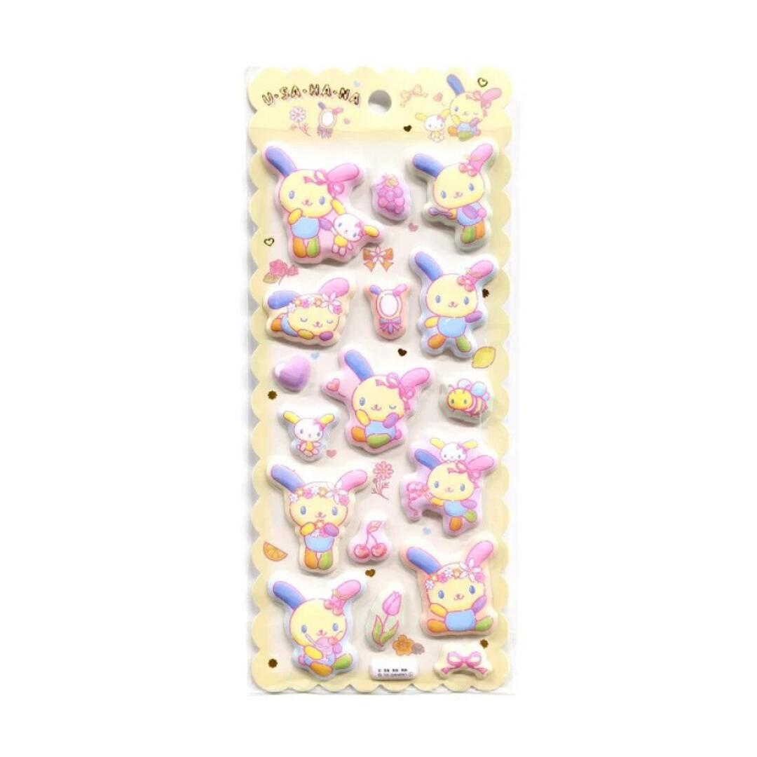 Sanrio｜Mochi Mochi Marshmallow Stickers Usahana｜H220 x W100mm approx.