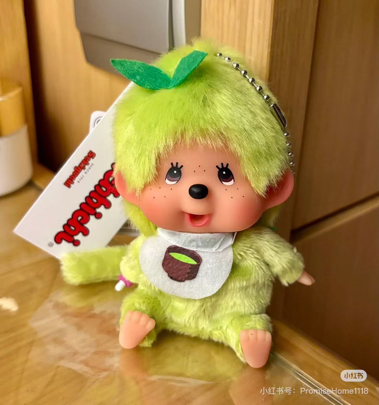 Monchhichi｜Big Face Mascot Holder /Plush Keychain｜12 x 8 x 5 cm approx.