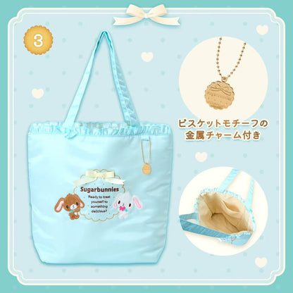 Sanrio｜Sugarbunnies Happy Birthday Biscuit Tote Bag｜W38 x D12 x H33cm approx.