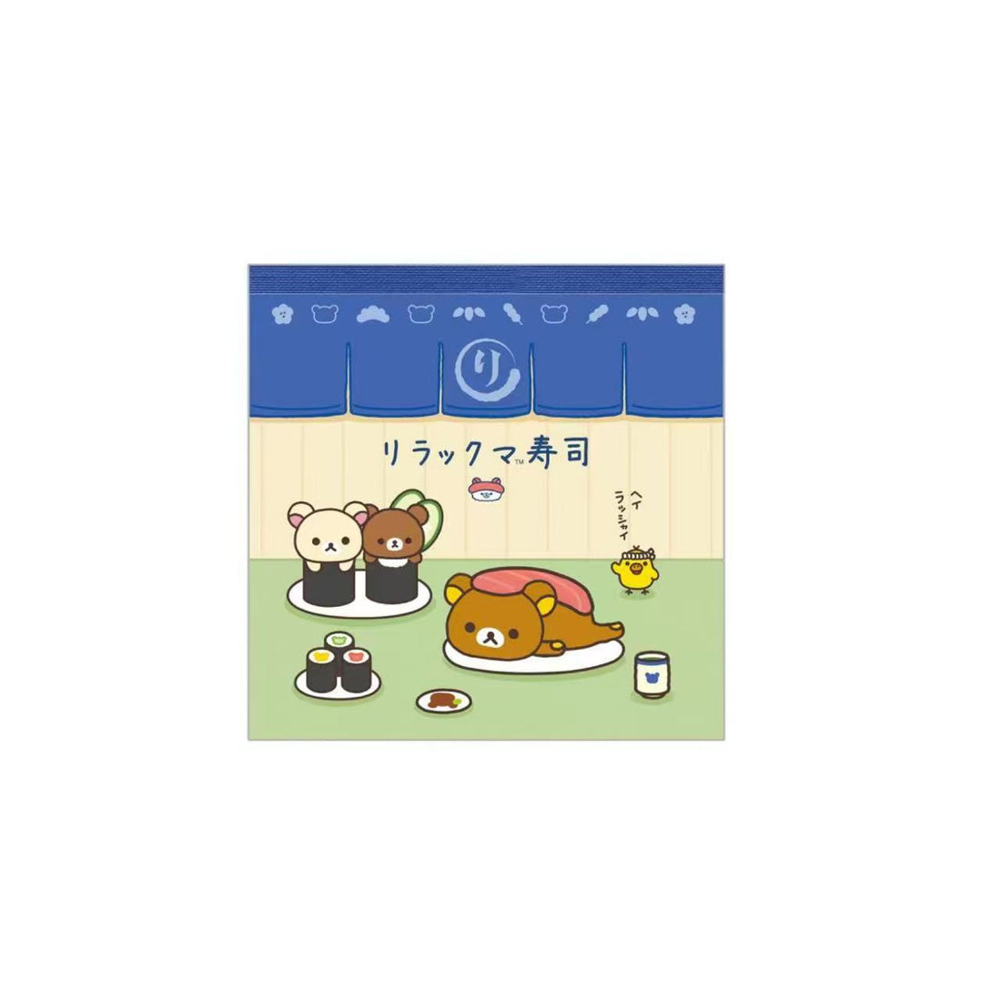 Rilakkuma｜Anytime Sushi Square Memo Pad｜100 sheets