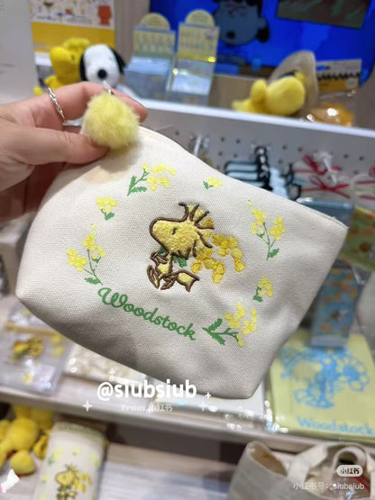 Snoopy｜Peanuts Woodstock Mimosa Pouch ｜ H12 x W19 x D4cm approx.