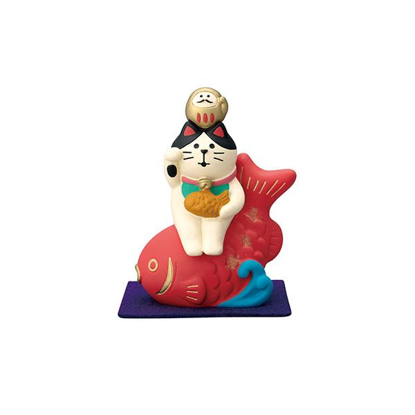 concombre｜DECOLE FUKU福MONO 新年招财猫系列健康吉祥猫咪树脂装饰摆件｜约44×72×h80 mm