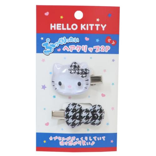 Sanrio｜Hello Kitty Puffy Hair Clips｜H32 x W47 x D9mm approx.