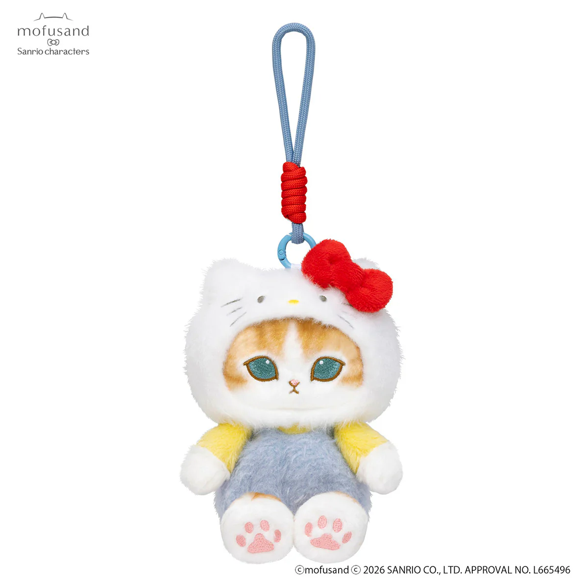 Mofusand｜Sanrio Characters Potefuwa Mascot Holder /Plush Keychain｜H140 x W130 x D130 mm approx.