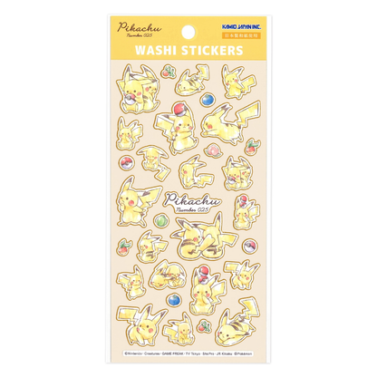 Pikachu｜Die-Cut WASHI STICKERS｜90 x 200 x 1 mm approx.