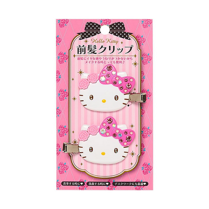 Sanrio｜ Bangs Clip Deluxe华丽水钻脸型刘海夹/发夹/1对入｜约5.3×1×4cm
