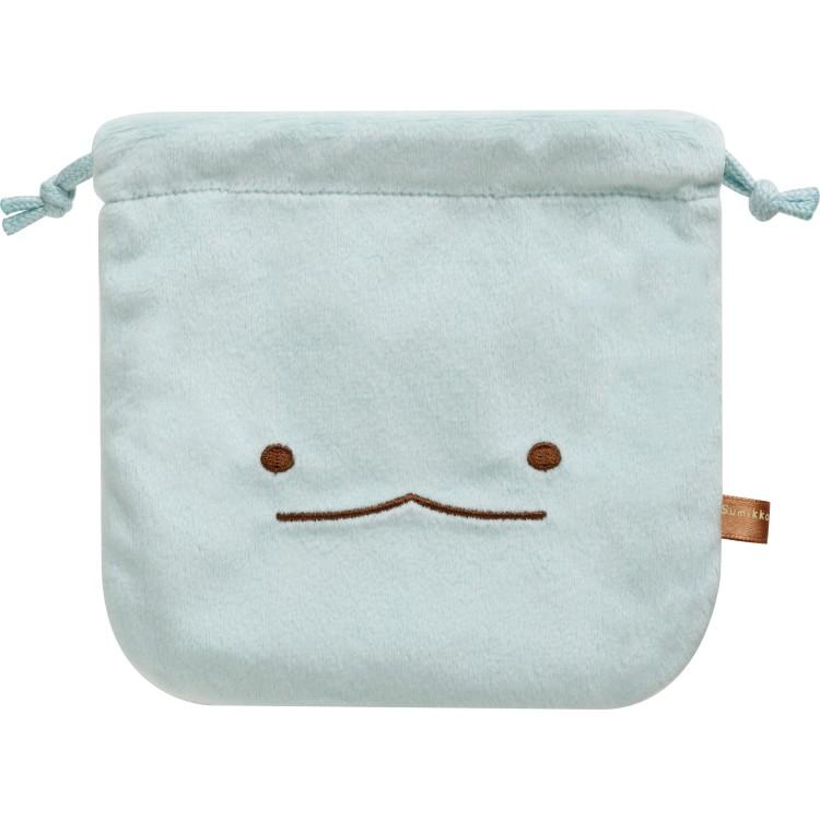 Sumikko gurashi｜Fluffy Face Plush Drawstring Bag｜150×155mm approx.