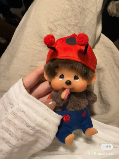 Monchhichi｜ Kao Deka  Mascot Holder /Plush Keychain｜H11 x W8 x D6cm approx.