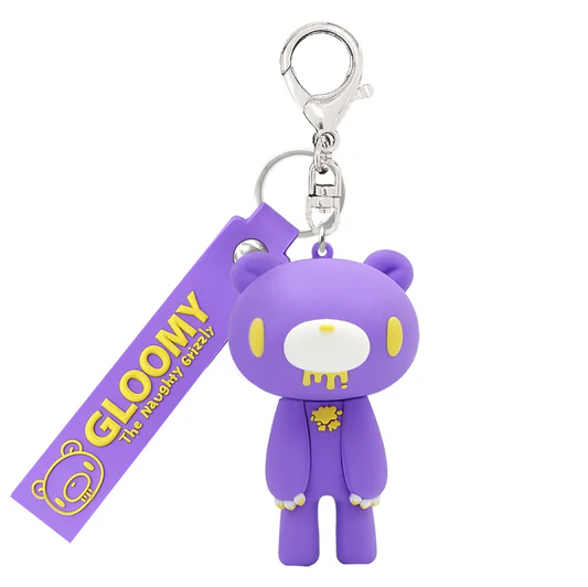 Gloomy Bear｜"GLOOMY The Naughty Grizzly" Keychain/Keyring｜8 × 8 × 8 cm approx.