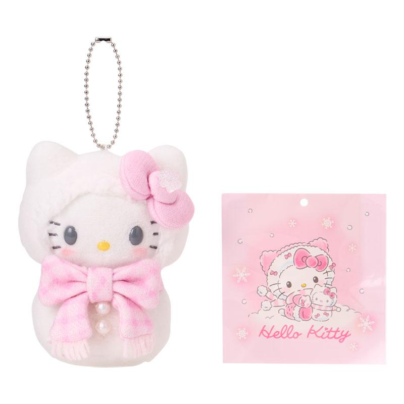 Sanrio｜Snowman Mascot Plush Keychain with Ramune｜11×7×11.5cm approx.