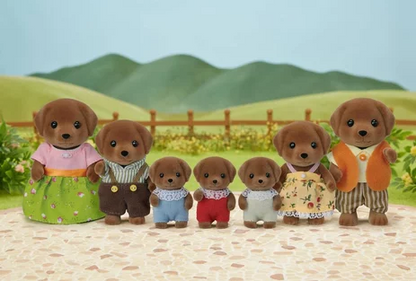 SylvanianFamilies森贝儿家族｜Chocolate Labrador Family巧克力拉布拉多家族套组/玩具/过家家5730