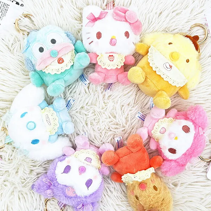 Sanrio｜Baby Ribbon Fluffy Mascot Holder /Plush Keychain｜120×130×75mm approx.