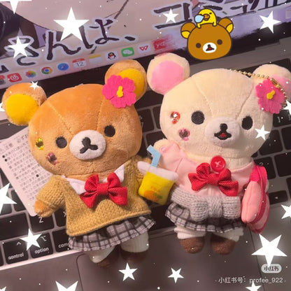【limit 1】Rilakkuma｜Store 17th Anniversary JK Uniform Mascot Holder /Plush Keychain｜145×115×60mm approx.