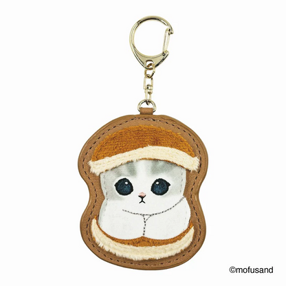 Mofusand｜Fluffy and Fuzzy Patch Keychain/Keyring｜84×103×10mm approx.