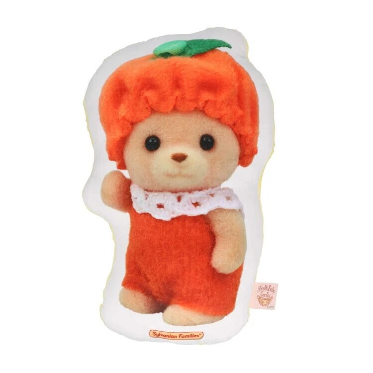 SylvanianFamilies|Baby Fruit Series Die-Cut Cushion Orange Baby Beer