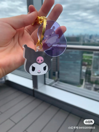 Sanrio三丽鸥｜Acrylic Face Keychain角色大赏可爱脸型亚克力钥匙扣挂件/钥匙圈/又厚又透很有质感｜约4×0.4×3.5cm
