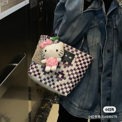 Sanrio｜Avail  hello kitty leopard pink  Mascot Holder /Plush Keychain
