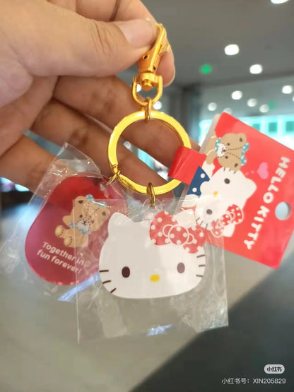 Sanrio三丽鸥｜Acrylic Face Keychain角色大赏可爱脸型亚克力钥匙扣挂件/钥匙圈/又厚又透很有质感｜约4×0.4×3.5cm
