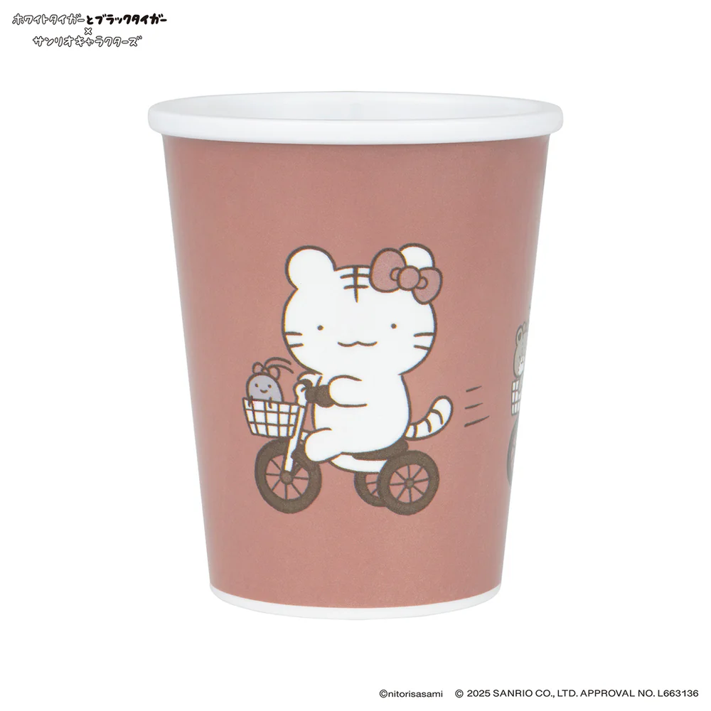 Sanrio｜White Tiger and Black Tiger Prawn Characters Melamine Cup Like Paper Cup｜84 x H100mm approx.