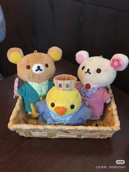 Rilakkuma轻松熊｜地域限定京都岚山浴衣系列可爱角色毛绒玩偶挂件/包挂