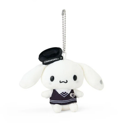 Sanrio三丽鸥｜Mascot Holder Monotone黑白印象千鸟格系列可爱角色毛绒玩偶挂件/包挂｜约7.5×5×11cm