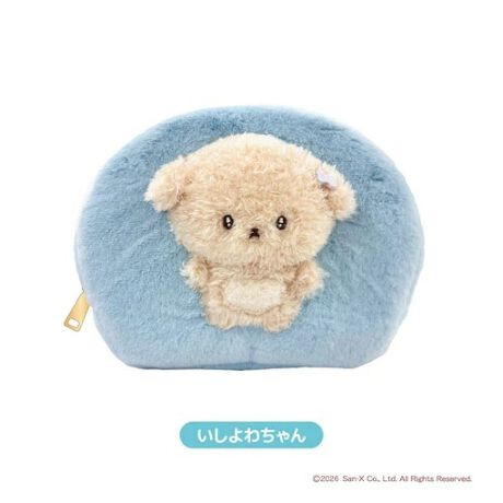 SANX｜Ishiyowa-chan Fluffy Pouch｜H140 x W170 x D90mm approx.