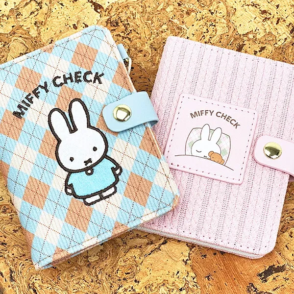 Miffy｜CHECK Series Card Holder Pass Case｜W80×H115×D15mm approx.