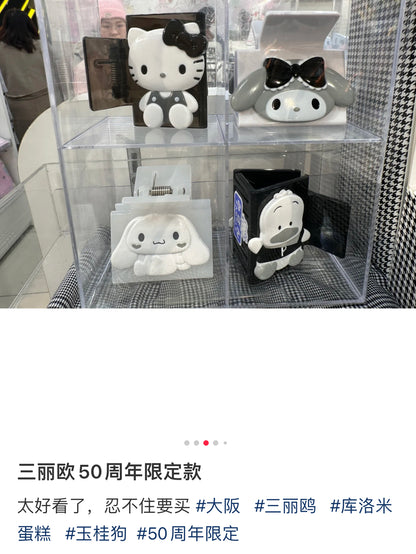 Sanrio三丽鸥｜Secret Vance Clip - Monotone Blind Box黑白印象千鸟格系列亚克力抓夹鲨鱼夹盲盒/全8种｜1枚入
