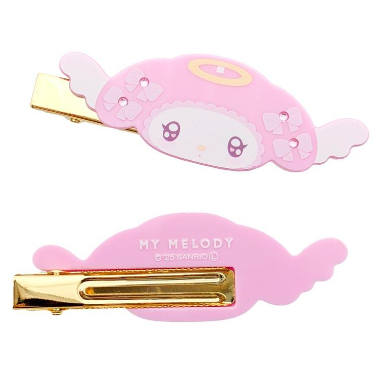Sanrio｜Angel and Little Devil Acrylic Hair Clip｜85×29mm approx.