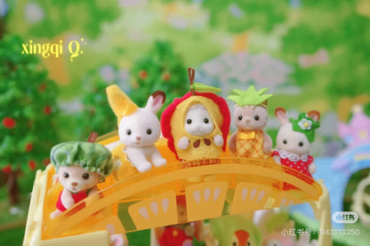 【limit 1】SylvanianFamilies｜Calico Critters Baby Sheep Apple Keychain