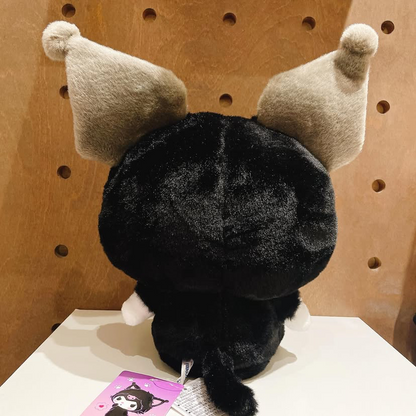 Sanrio三丽鸥｜Nakajima Sanrio Plush Toy Kuromi Black Cat S 库洛米生日黑猫系列S号毛绒玩偶/公仔｜约10.5 x 20.5 x 25.0cm