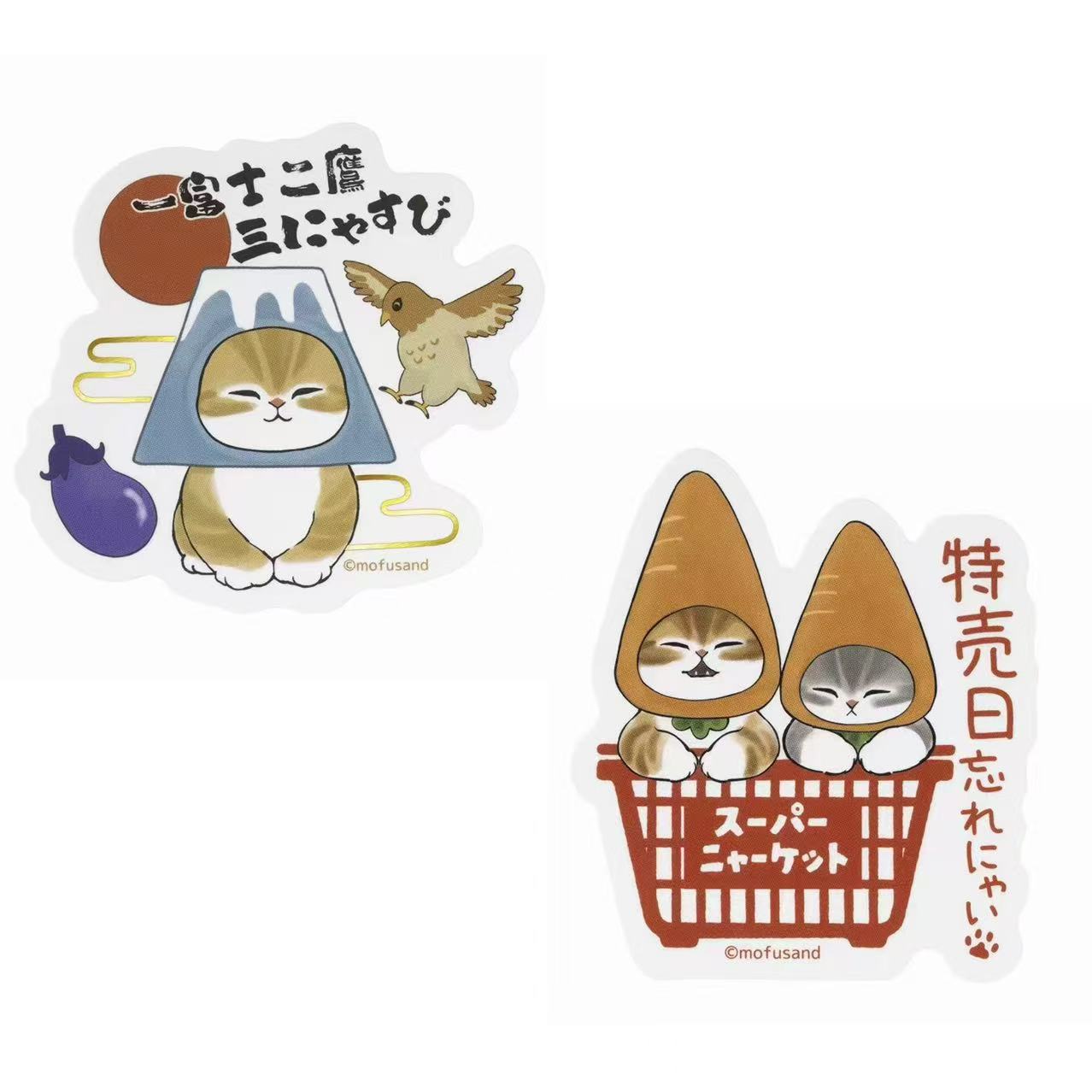 Mofusand｜Vinyl Sticker｜68×60mm approx.