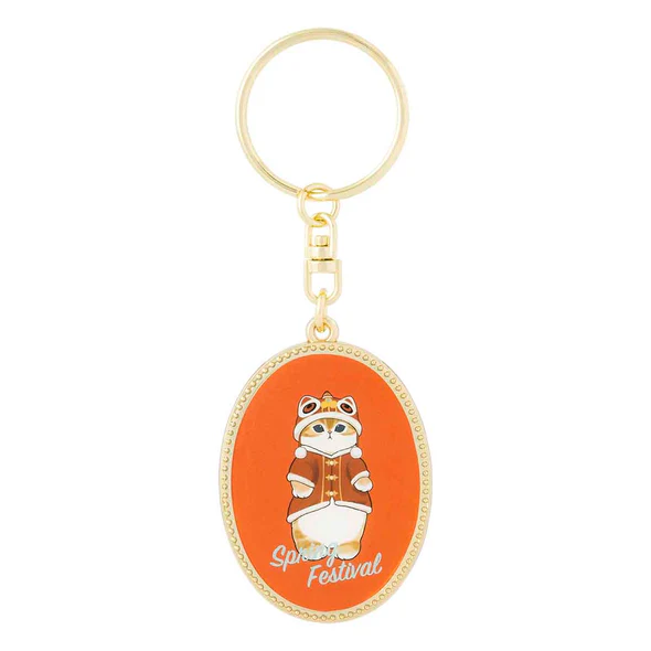 Mofusand｜mofumofu journey Oval Metal Keychain/Keyring｜H105 x W38 x D3mm approx.