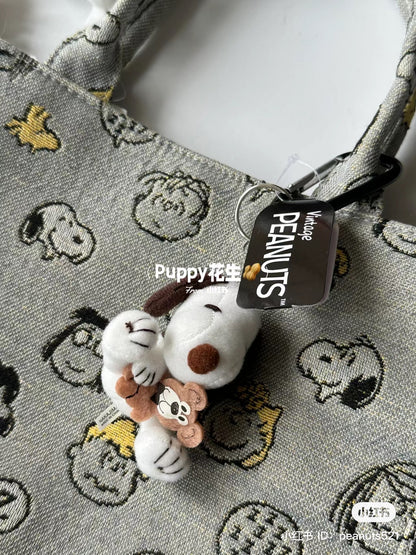 Snoopy｜抱泰迪熊挂件/包挂｜約H16×W11×D15cm