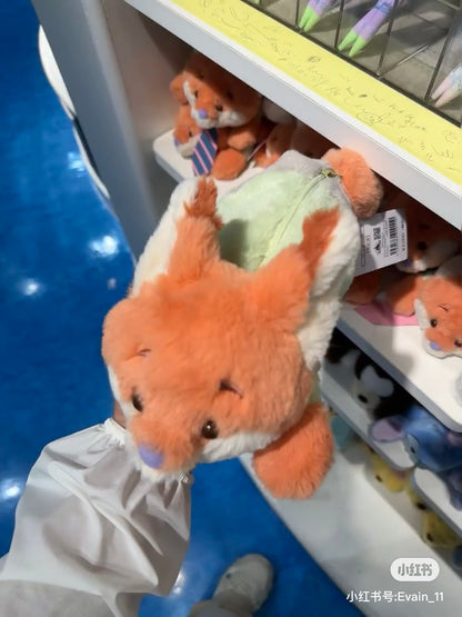 Disney迪士尼｜Fluffy Plush Pen Case - Zootopia / Nick Wilde疯狂动物城巨好摸/趴趴大容量笔袋/收纳袋｜約11×17×30cm