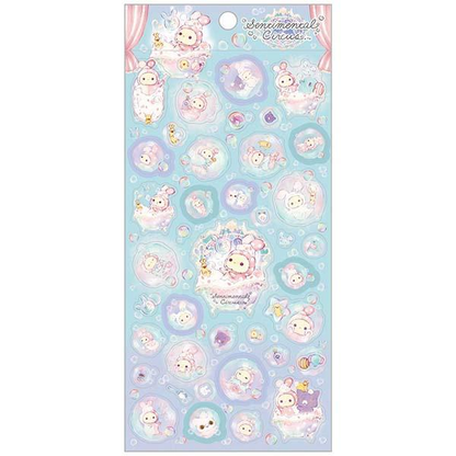 Sentimental Circus｜ Warm Bubbles and Soap Bubbles in the Night  Sticker｜200 x 95 mm approx.