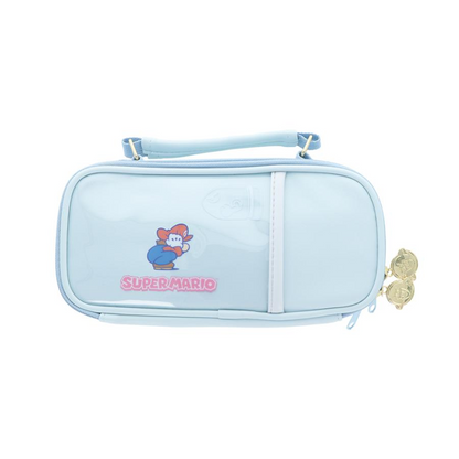 Nintendo｜Super Mario Brothers Round Zipper Pen Pouch Pencil Case｜200×120×50mm approx.