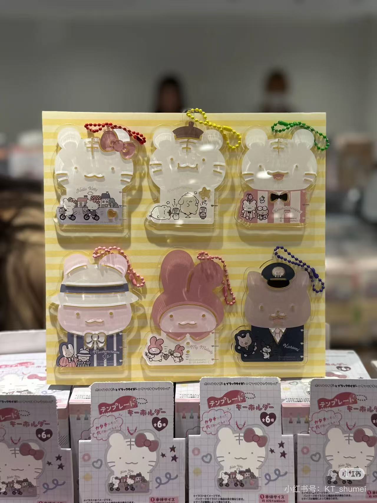 Sanrio｜White Tiger and Black Tiger Characters Template Keychains mystery bag/blind box/All 6 types｜1pcs