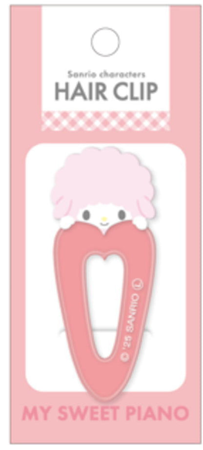 Sanrio｜Heart Acrylic Hair Clip｜35×70×15mm approx.