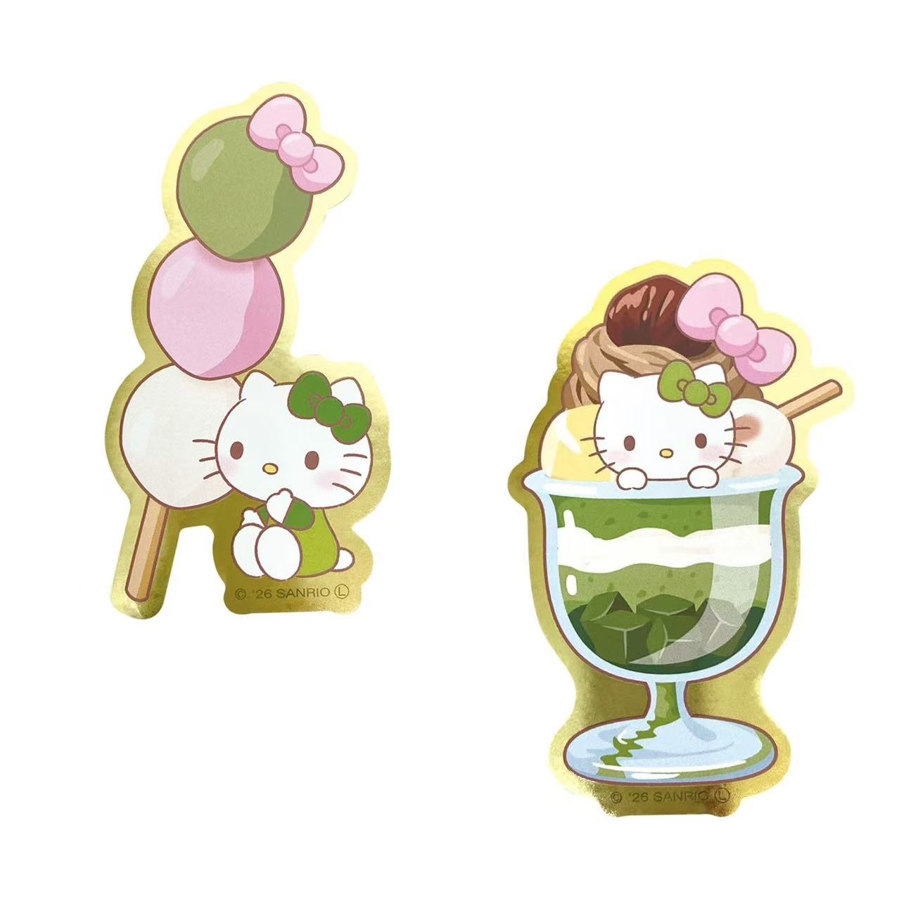 Sanrio｜Hello Kitty Super Rare Matcha Sweets Sticker｜7.5 x 11.5cm approx.